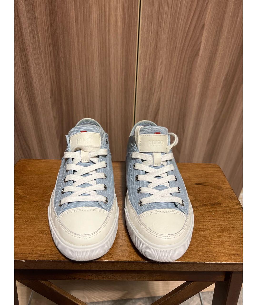 HUGO BOSS Голубые текстильные кеды, фото 2