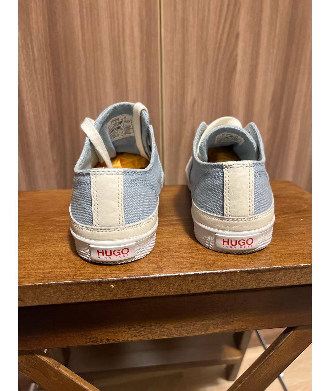 HUGO BOSS Голубые текстильные кеды, фото 3