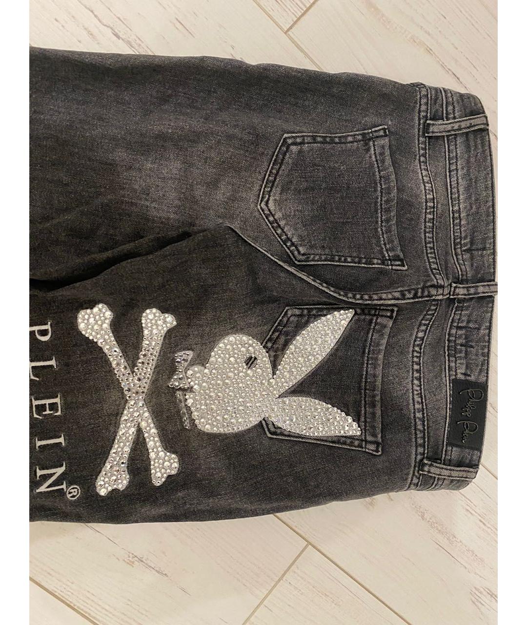 PHILIPP PLEIN Серые джинсы слим, фото 3