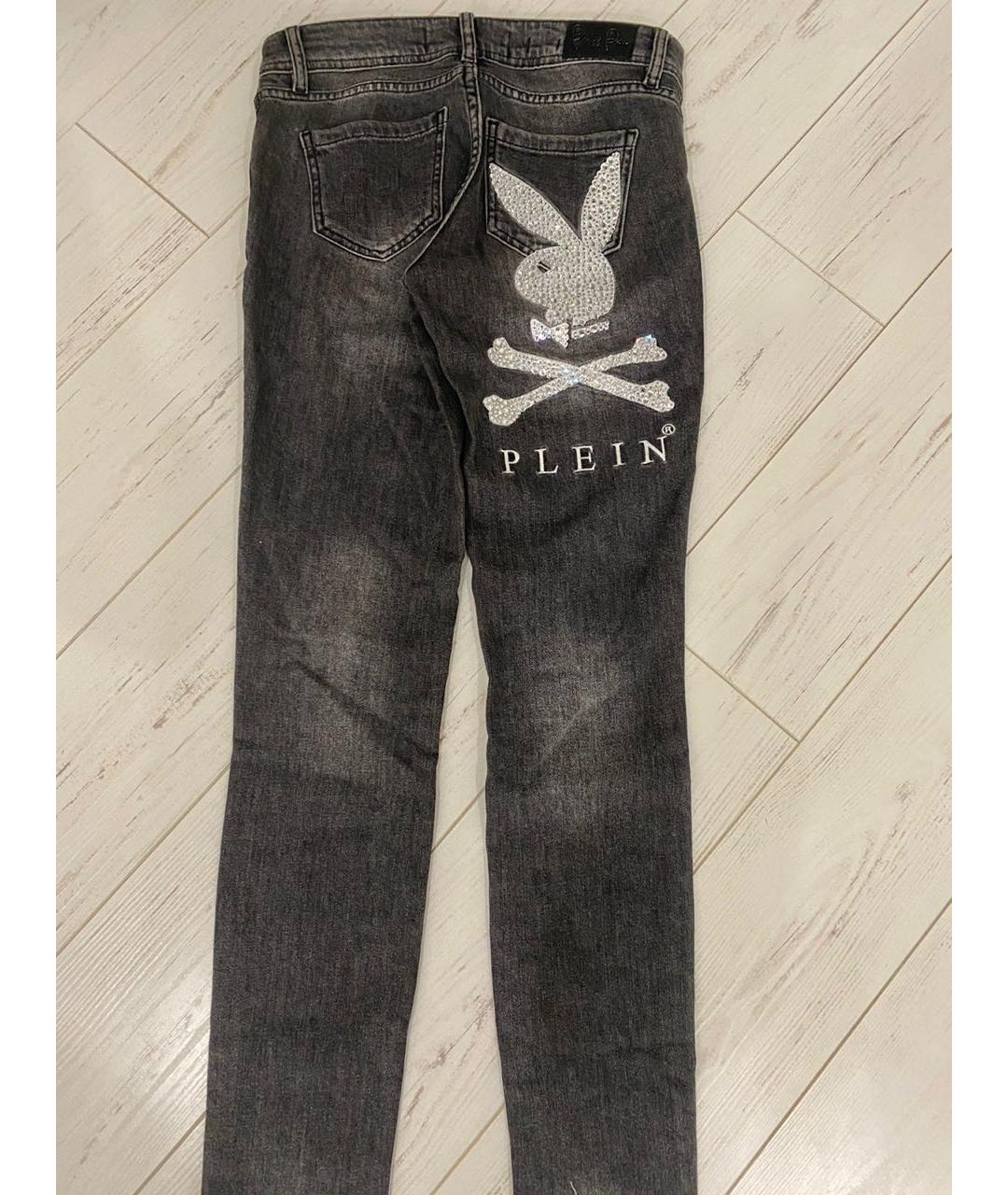 PHILIPP PLEIN Серые джинсы слим, фото 2