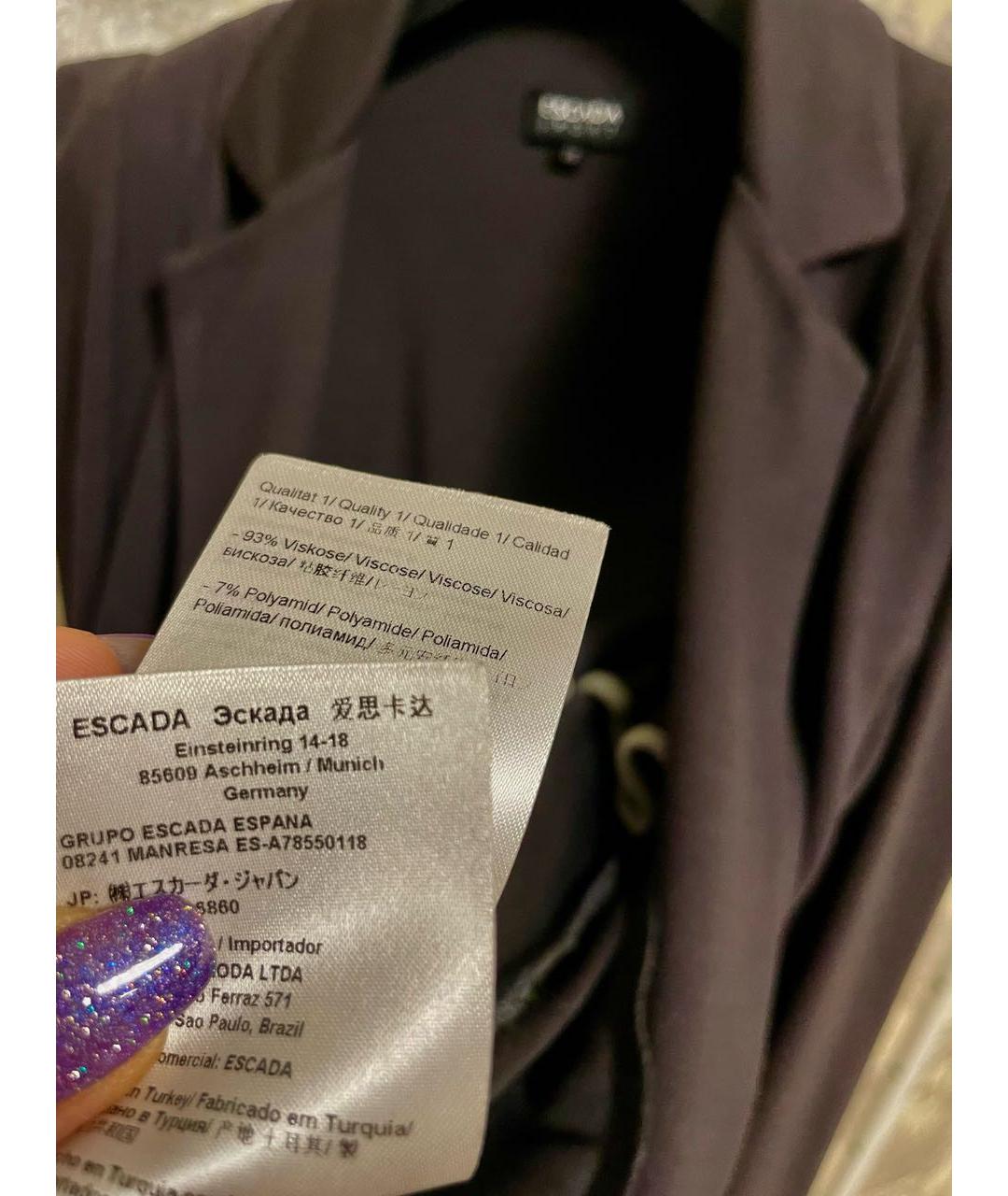 ESCADA Коричневый вискозный жакет/пиджак, фото 6