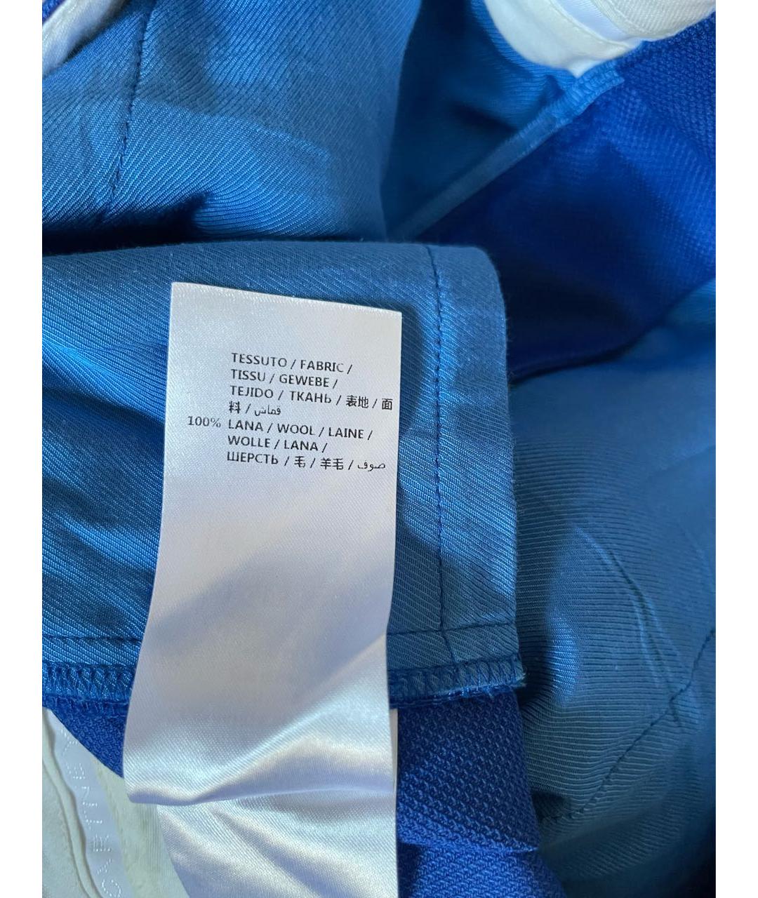 STELLA MCCARTNEY Синие шерстяные брюки узкие, фото 5