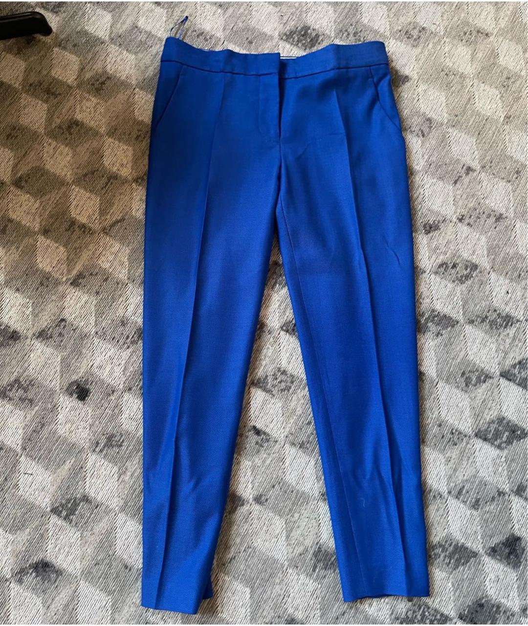 STELLA MCCARTNEY Синие шерстяные брюки узкие, фото 9