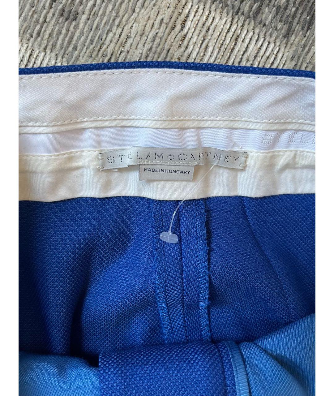 STELLA MCCARTNEY Синие шерстяные брюки узкие, фото 2