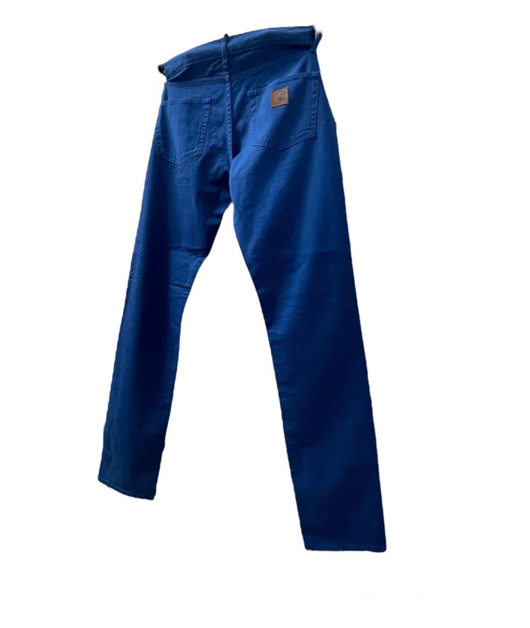 CARHARTT Синие хлопковые прямые джинсы, фото 3