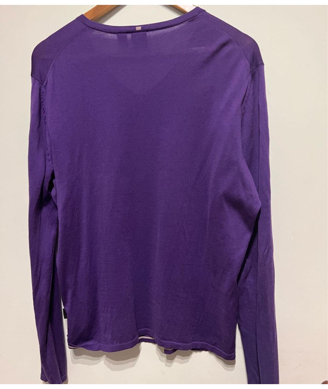 HUGO BOSS Фиолетовый хлопковый джемпер / свитер, фото 2