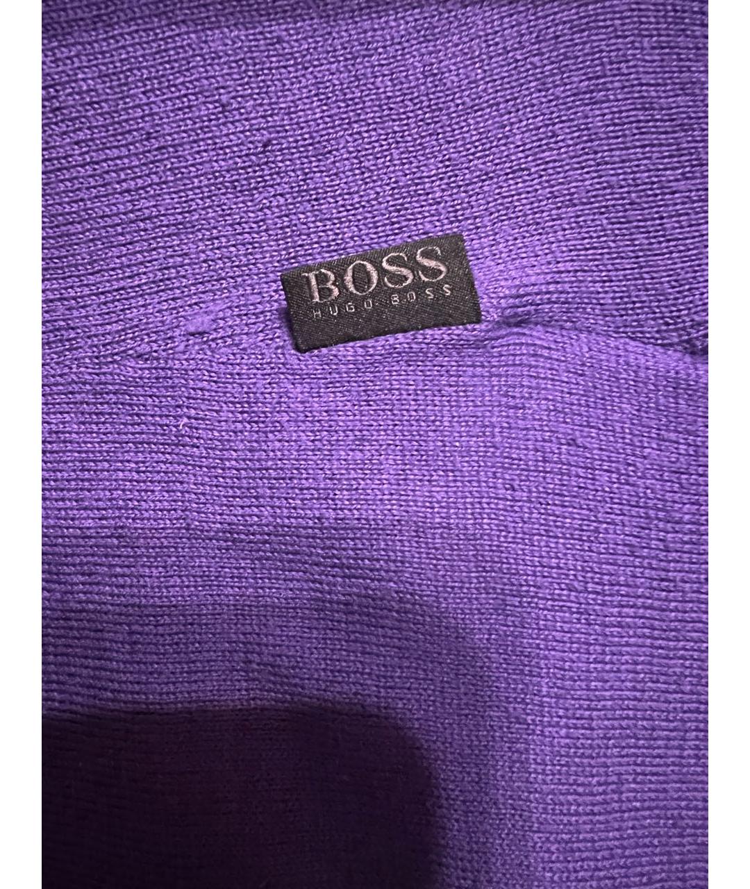 HUGO BOSS Фиолетовый хлопковый джемпер / свитер, фото 6