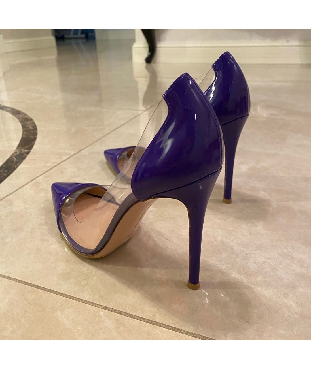 GIANVITO ROSSI Фиолетовые туфли из лакированной кожи, фото 3