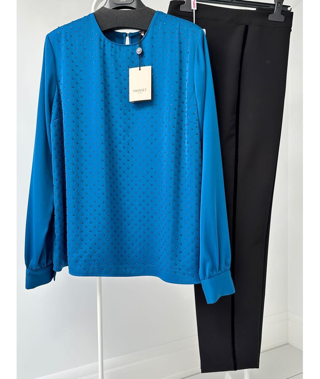 BLUGIRL Черные прямые брюки, фото 7