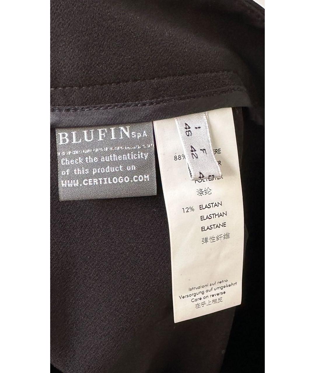BLUGIRL Черные прямые брюки, фото 4