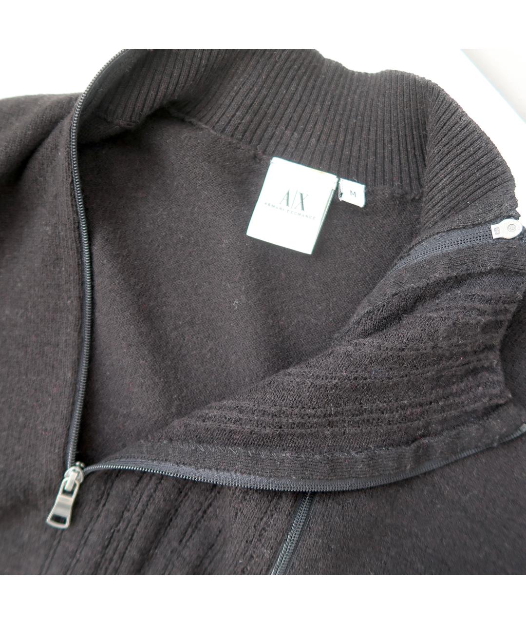 ARMANI EXCHANGE Черный шерстяной джемпер / свитер, фото 3