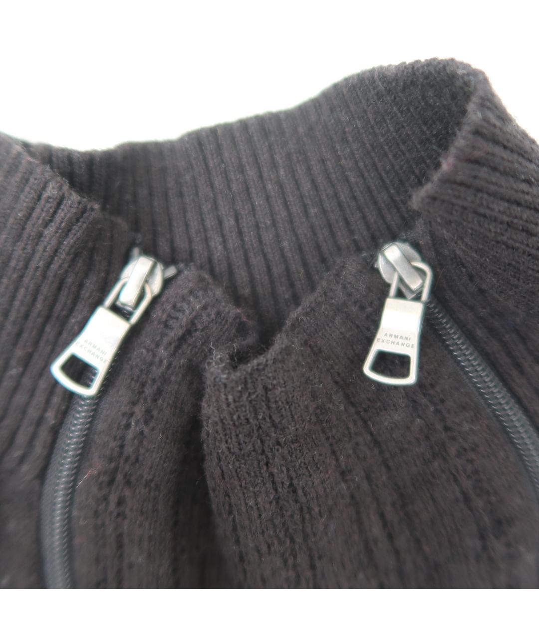 ARMANI EXCHANGE Черный шерстяной джемпер / свитер, фото 6