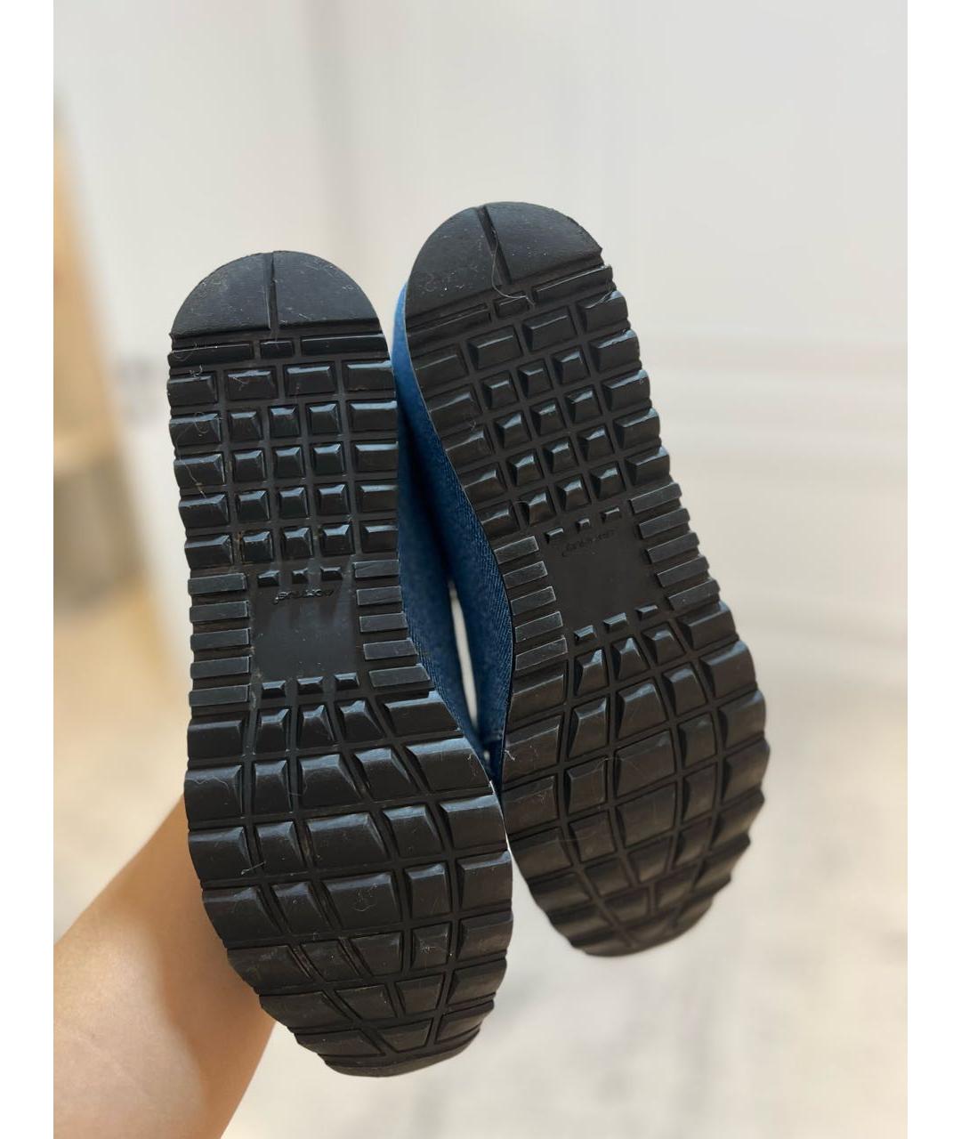 CASADEI Синие кожаные кроссовки, фото 6