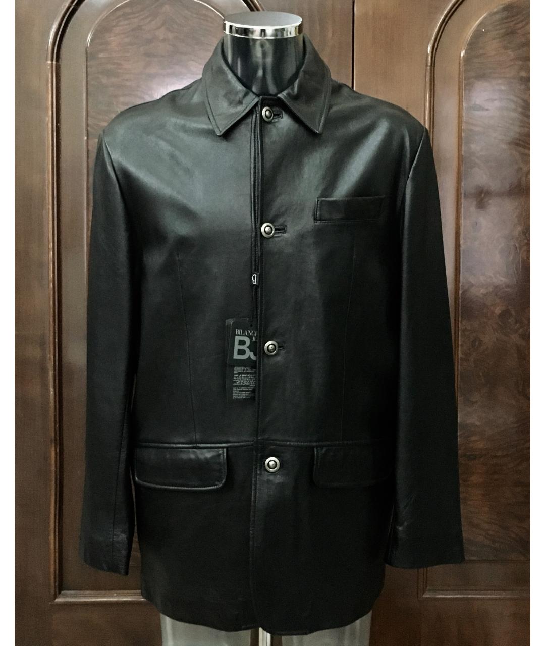 BILANCIONI Черная кожаная куртка, фото 8