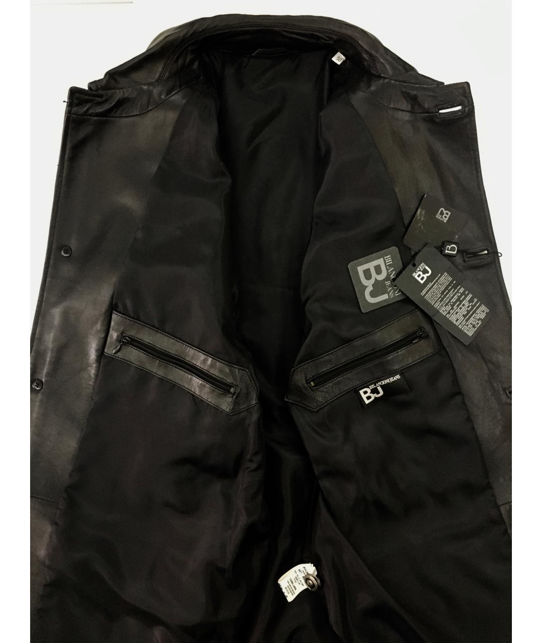 BILANCIONI Черная кожаная куртка, фото 4