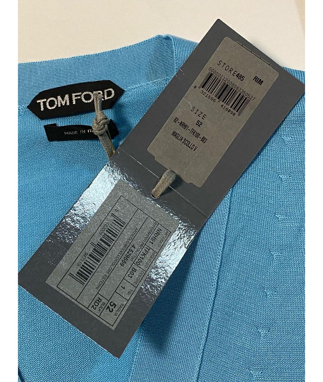 TOM FORD Голубой кашемировый джемпер / свитер, фото 3