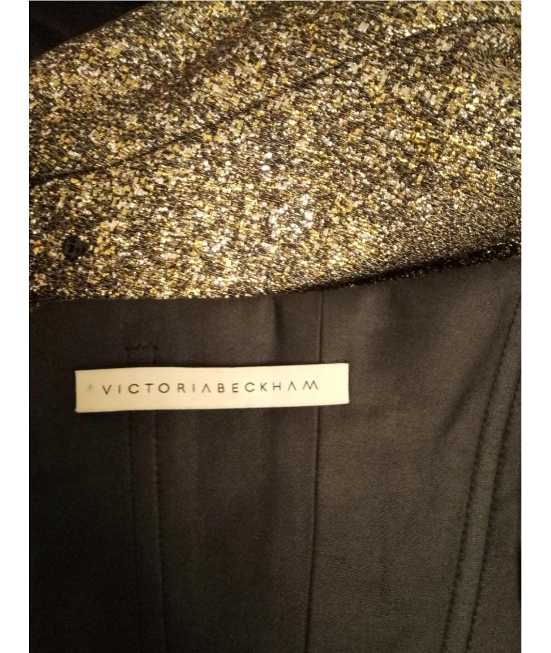 VICTORIA BECKHAM Золотое коктейльное платье, фото 5
