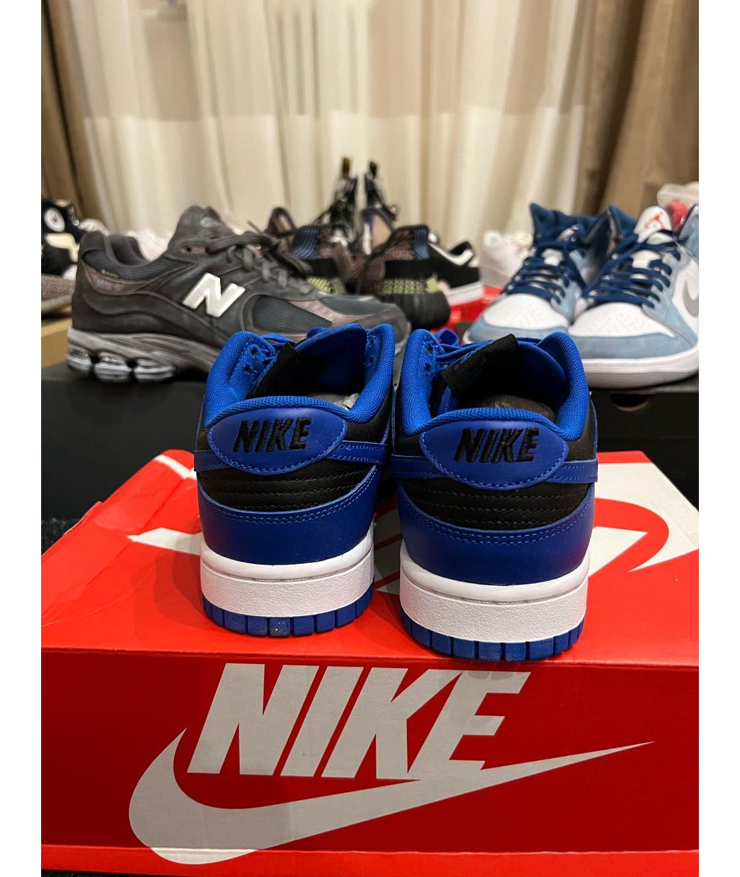NIKE Темно-синие кожаные низкие кроссовки / кеды, фото 3
