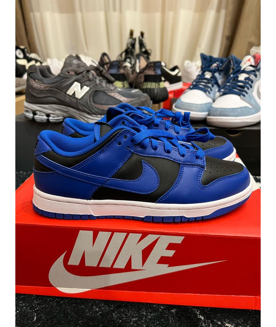 NIKE Темно-синие кожаные низкие кроссовки / кеды, фото 8