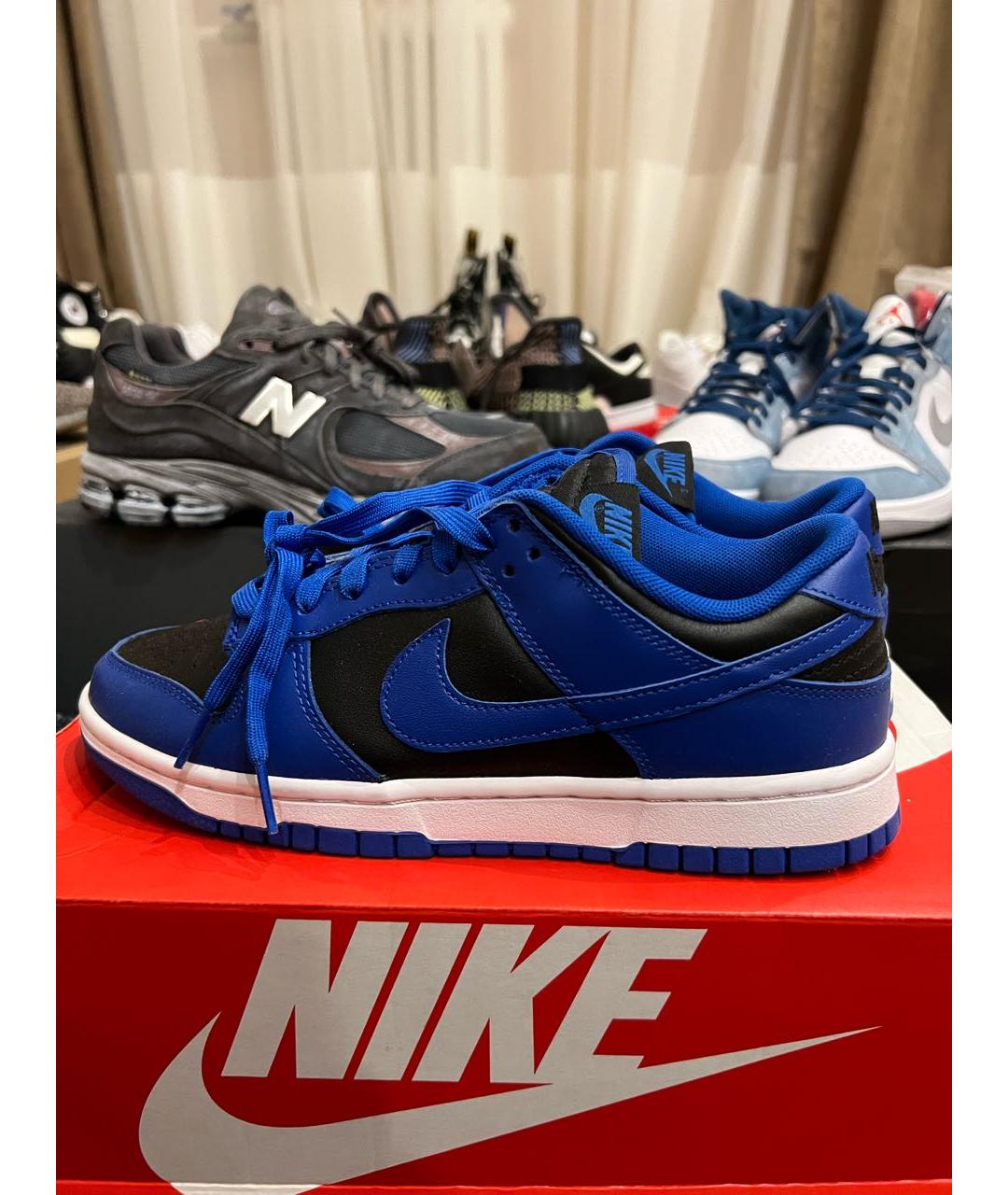 NIKE Темно-синие кожаные низкие кроссовки / кеды, фото 4