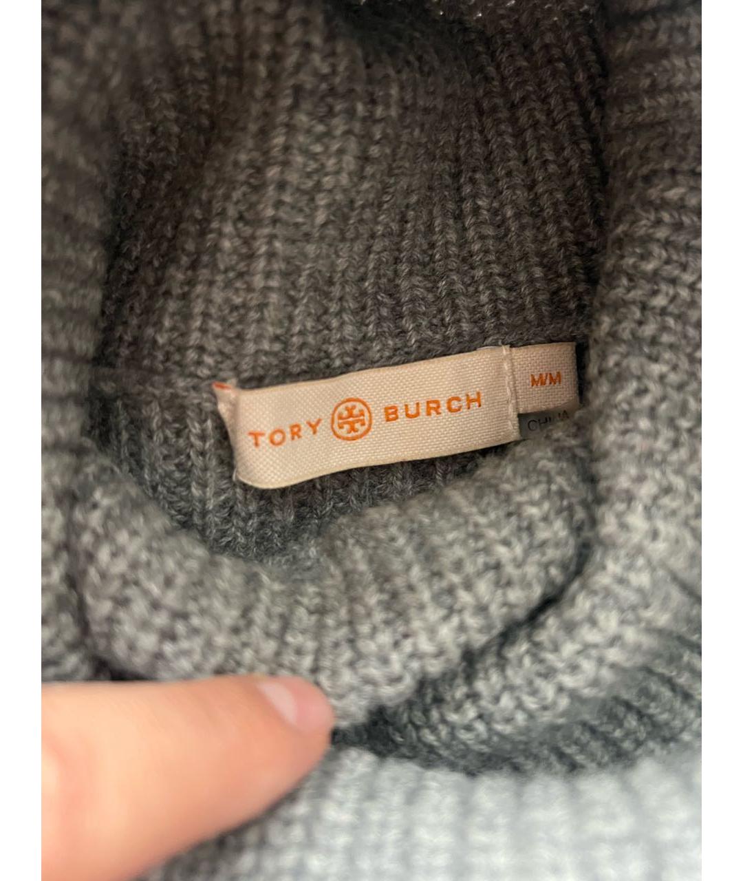 TORY BURCH Серый шерстяной джемпер / свитер, фото 3