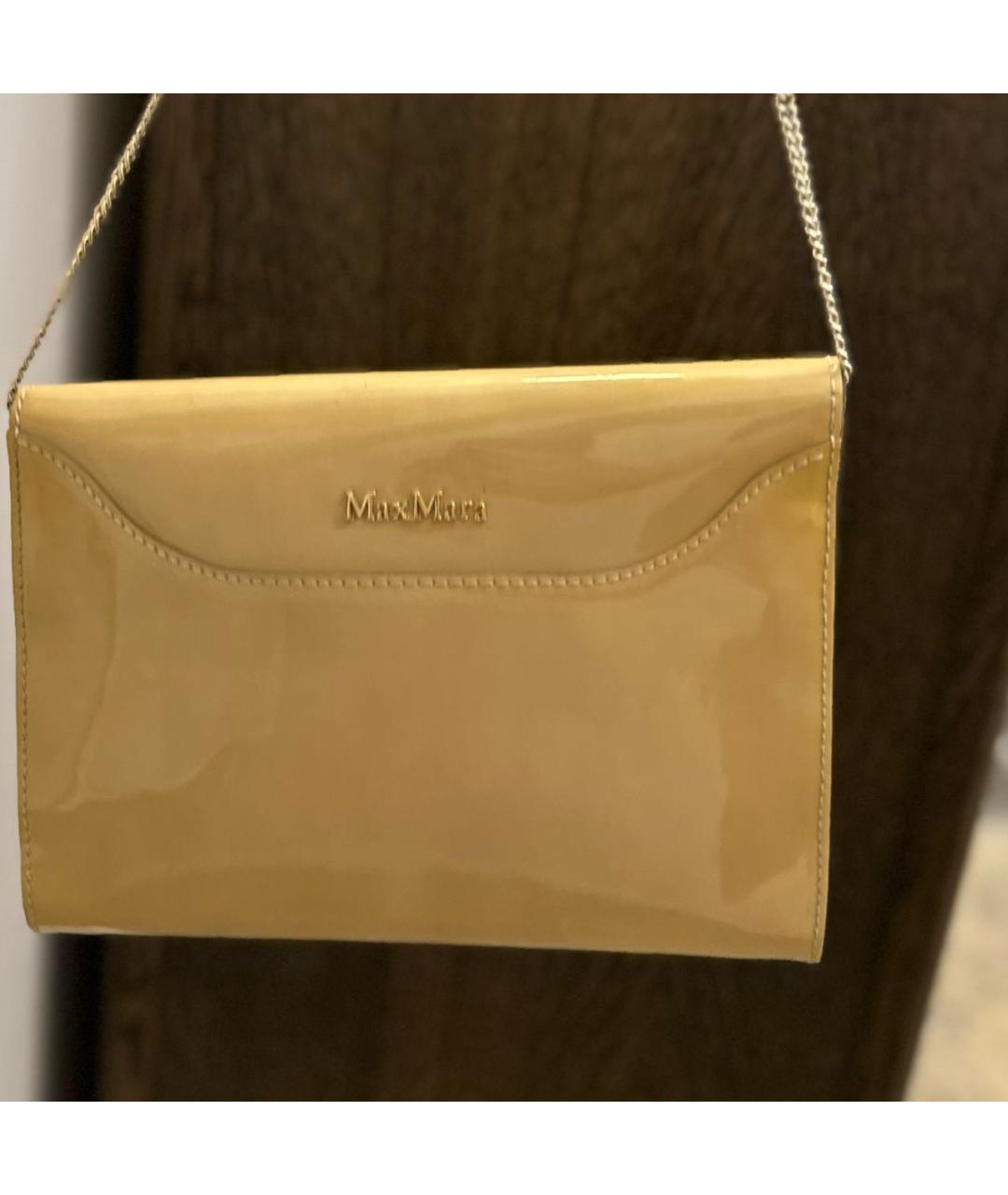 'S MAX MARA Белая сумка с короткими ручками из лакированной кожи, фото 2
