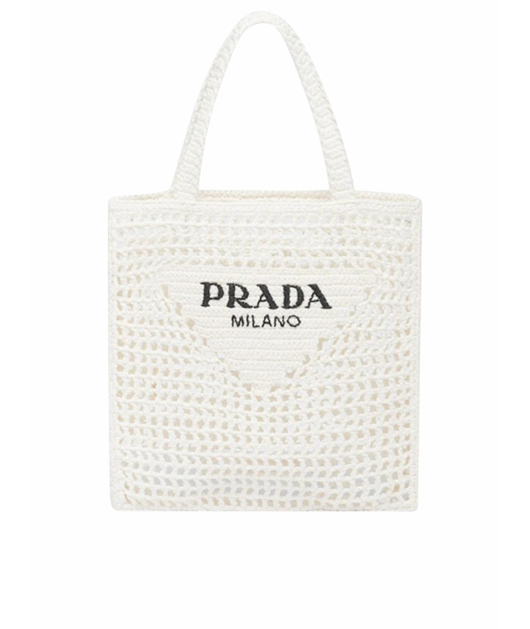 PRADA Белая пляжная сумка, фото 1