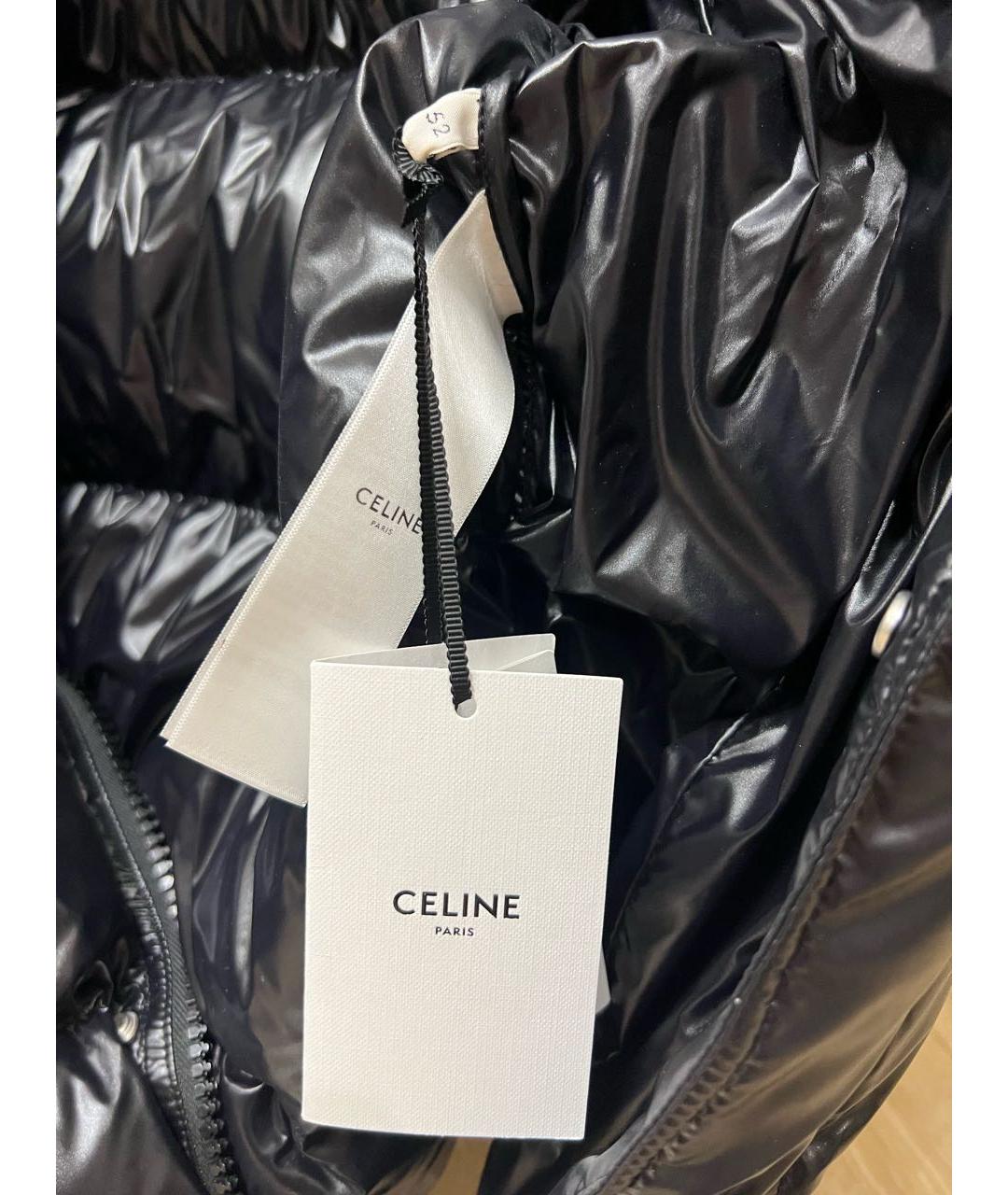 CELINE Черный полиамидовый пуховик, фото 3
