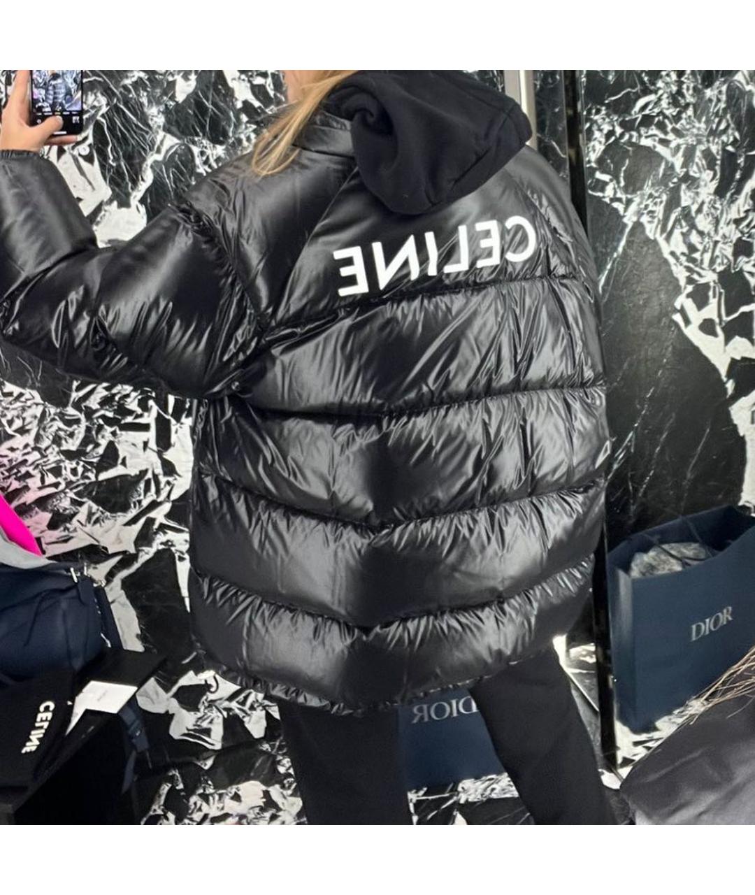 CELINE Черный полиамидовый пуховик, фото 8