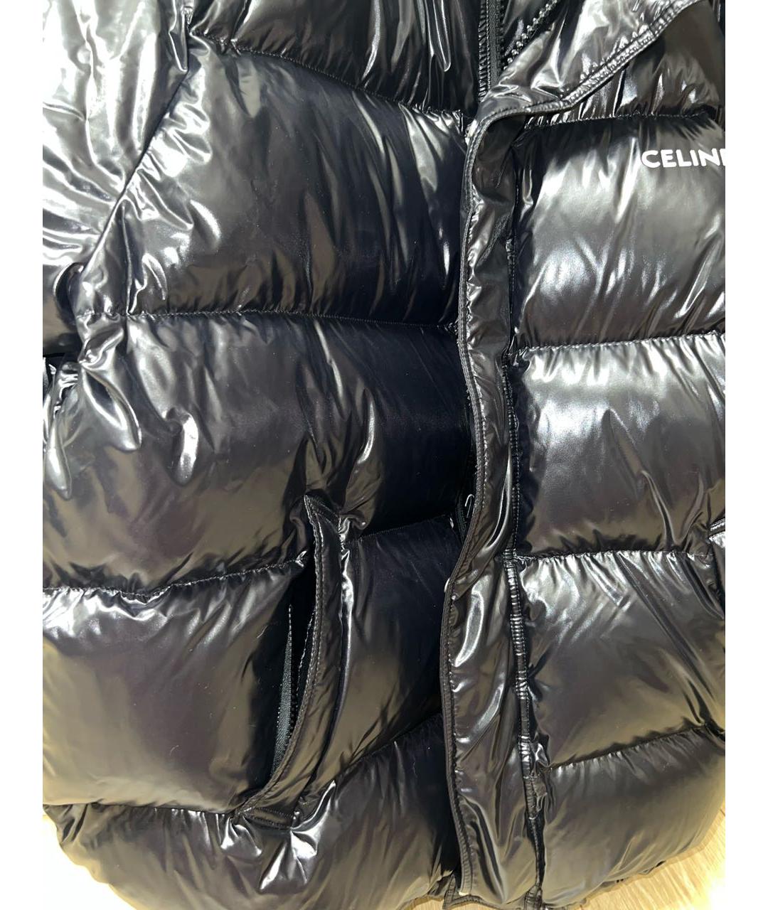 CELINE Черный полиамидовый пуховик, фото 4
