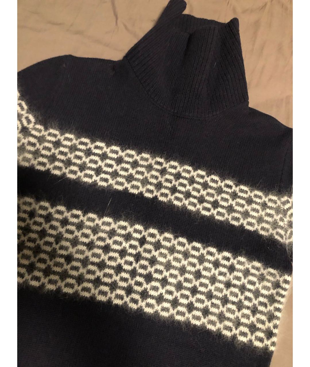DSQUARED2 Темно-синий шерстяной джемпер / свитер, фото 2