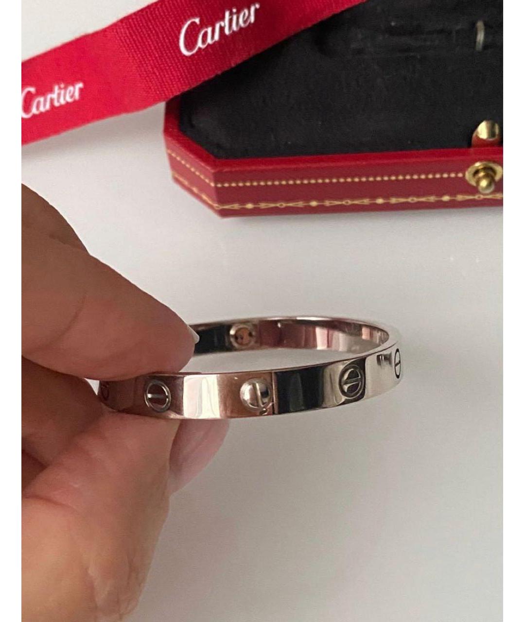 CARTIER Белый браслет из белого золота, фото 4