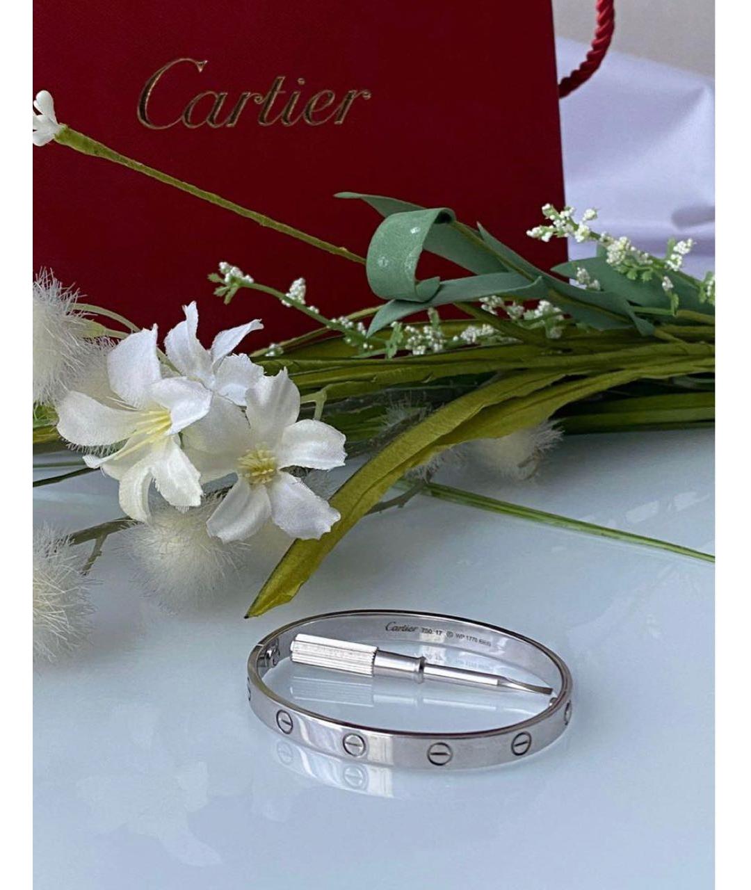 CARTIER Белый браслет из белого золота, фото 6