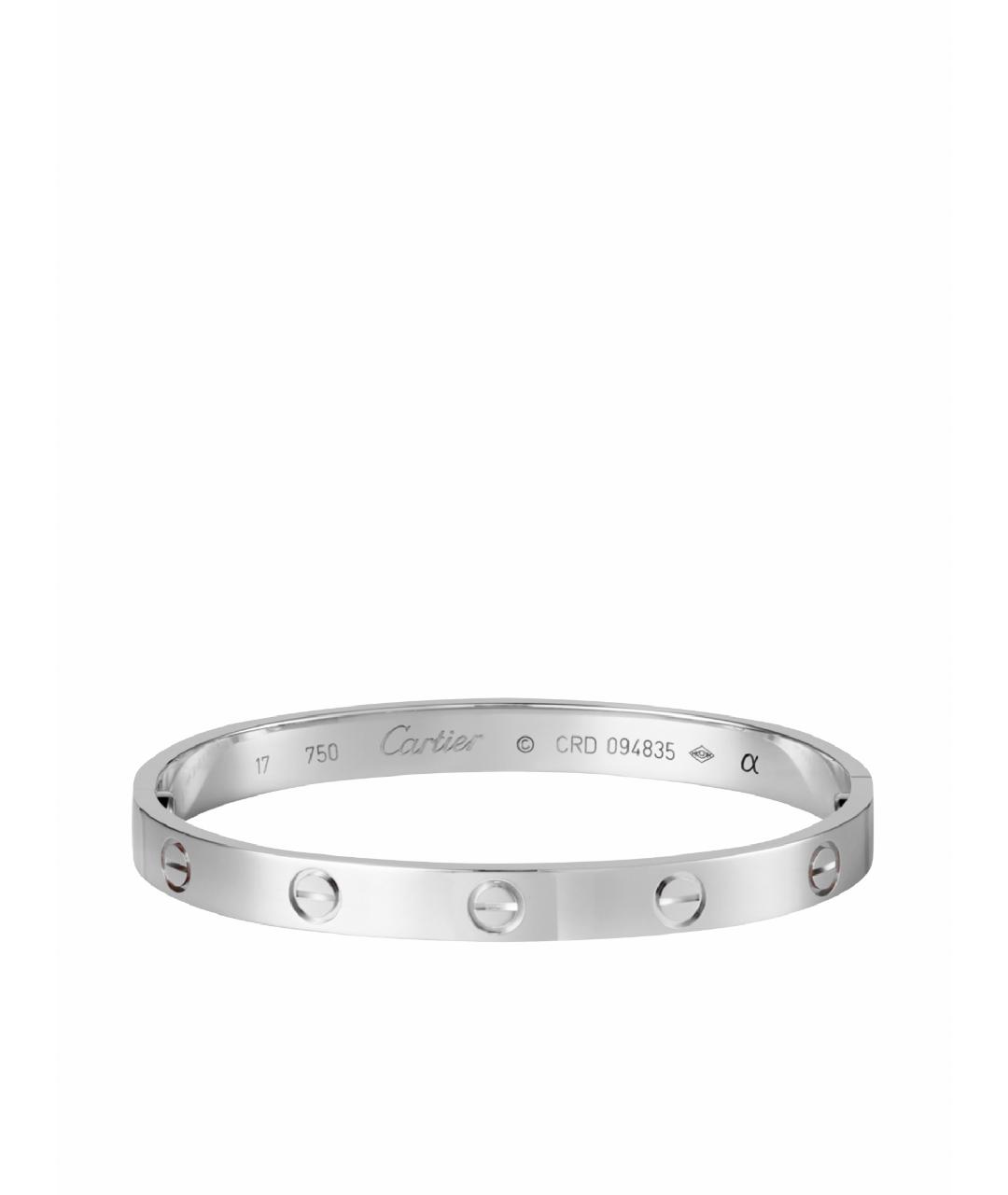 CARTIER Белый браслет из белого золота, фото 1