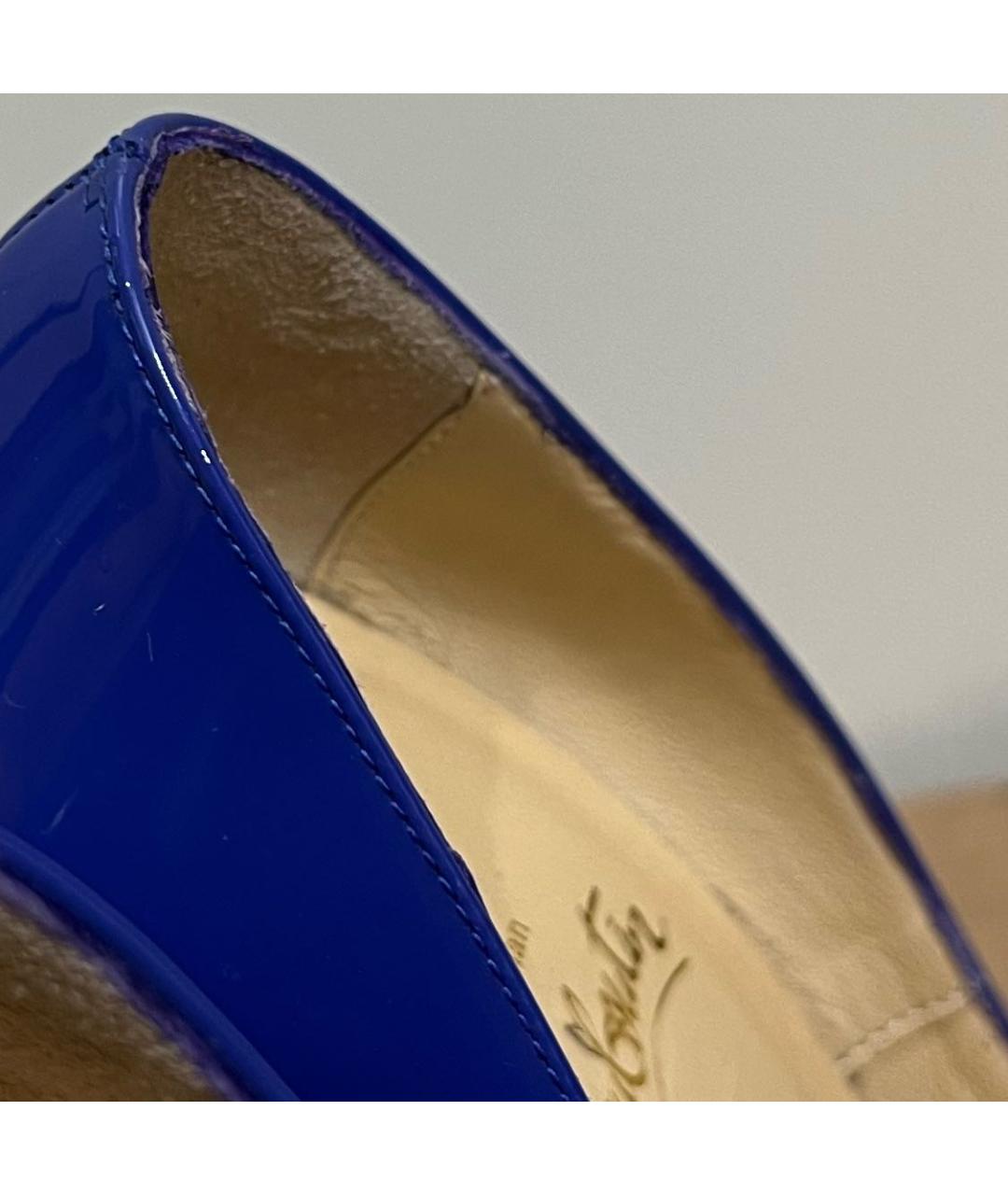 CHRISTIAN LOUBOUTIN Синие туфли из лакированной кожи, фото 8