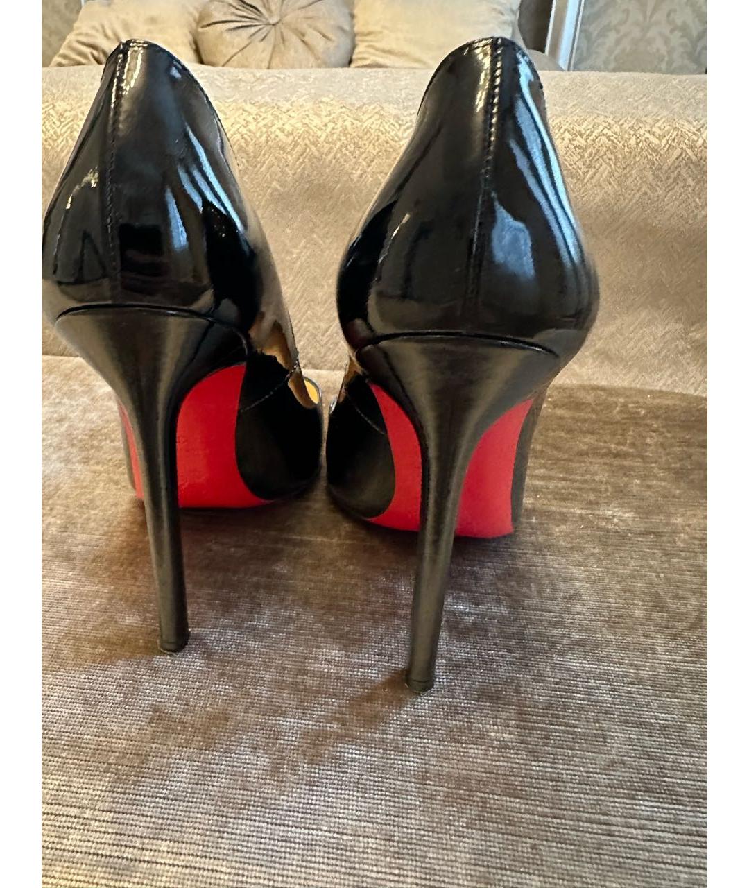 CHRISTIAN LOUBOUTIN Черные туфли из лакированной кожи, фото 4