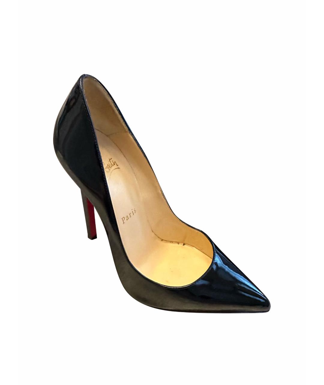 CHRISTIAN LOUBOUTIN Черные туфли из лакированной кожи, фото 1