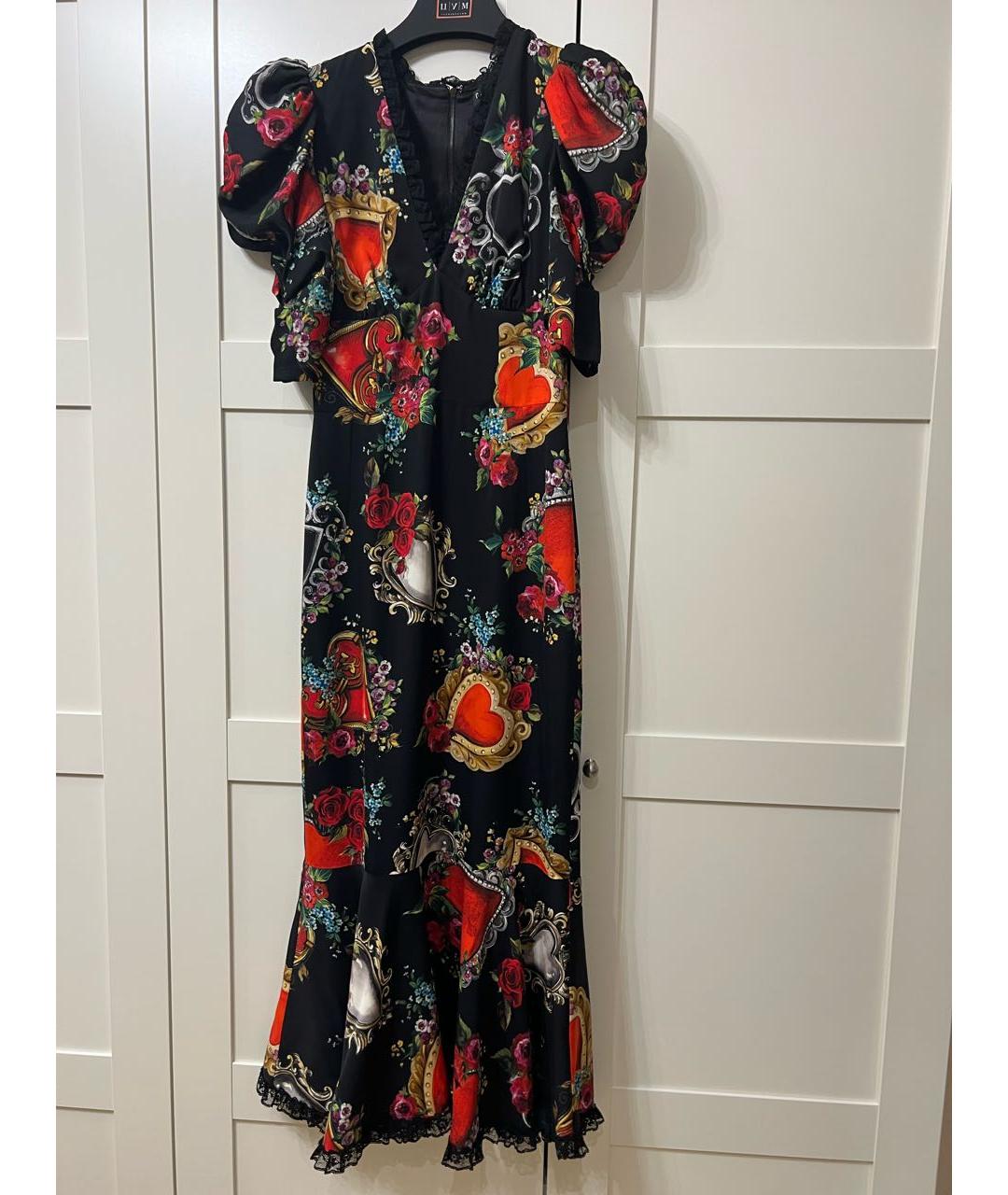 DOLCE&GABBANA Красное шелковое коктейльное платье, фото 4