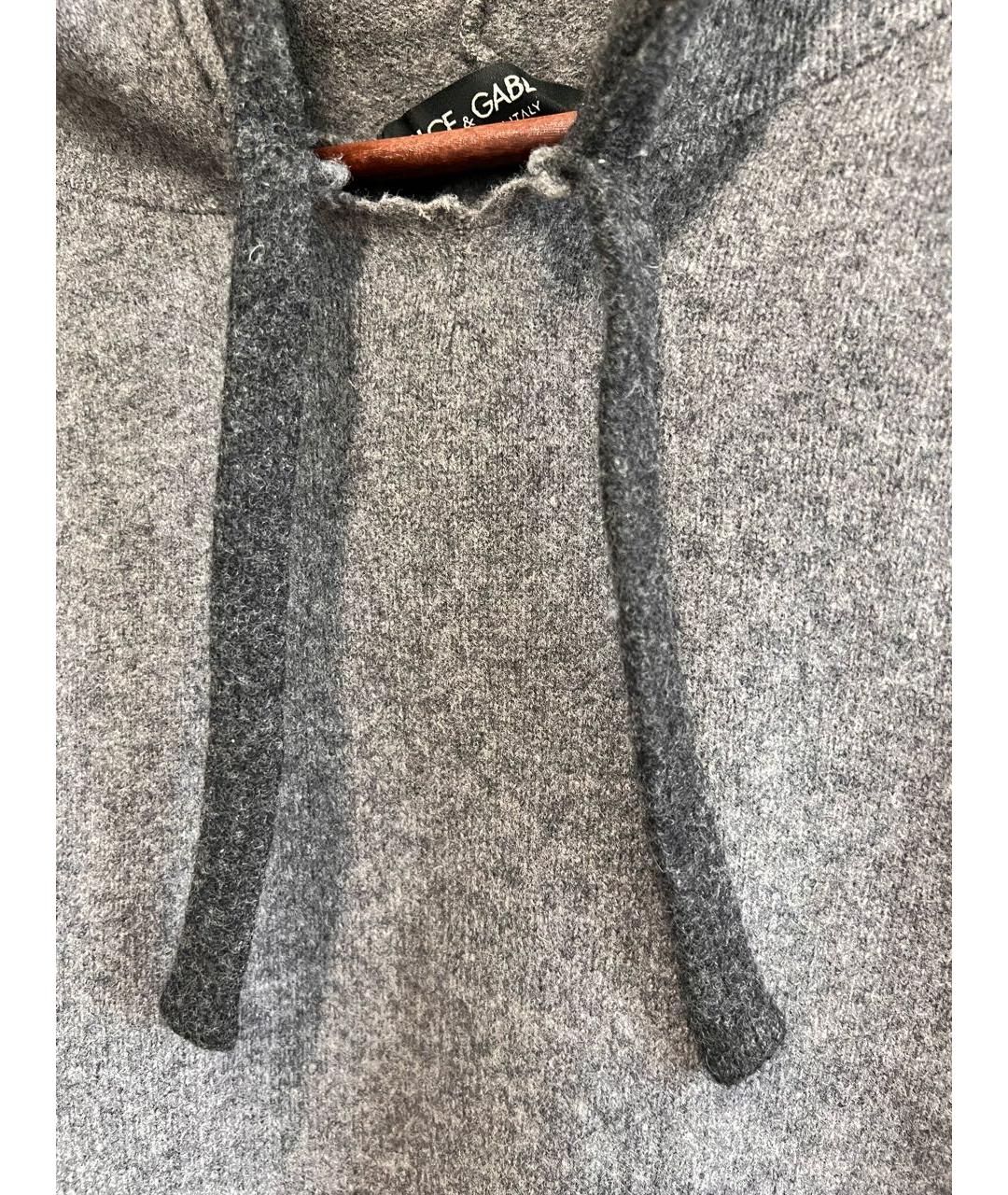 DOLCE&GABBANA Серый шерстяной джемпер / свитер, фото 6