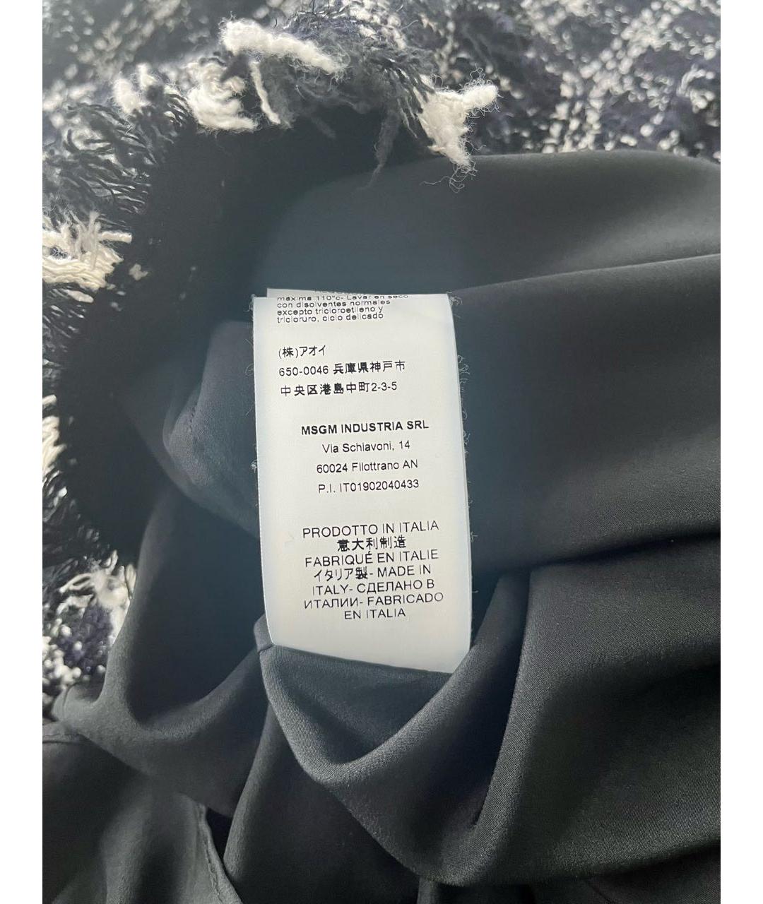 MSGM Черное твидовое коктейльное платье, фото 4