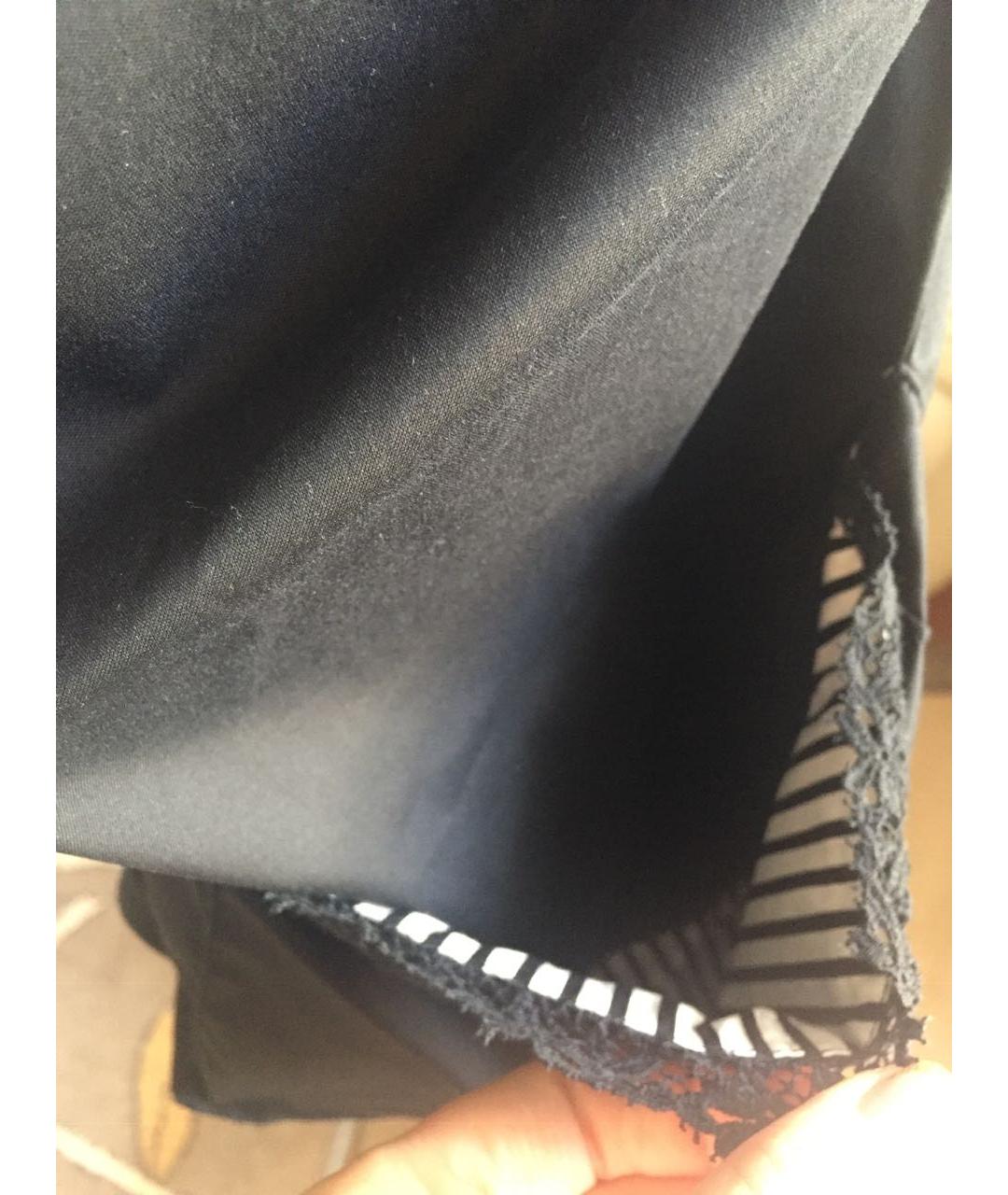 ANNA MOLINARI Черное хлопко-эластановое коктейльное платье, фото 8