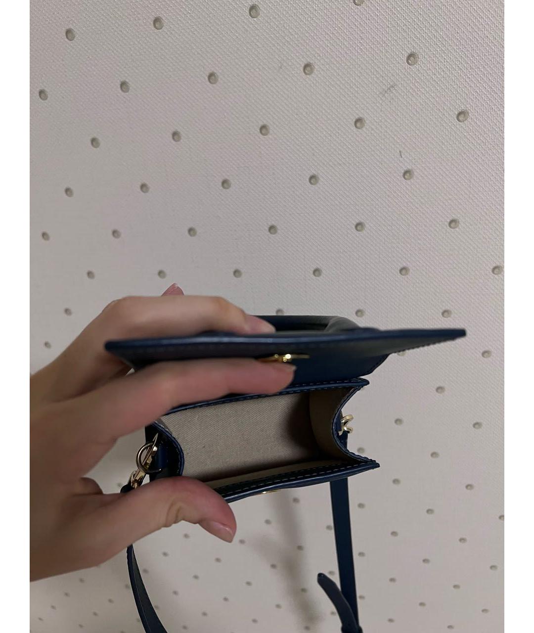 JACQUEMUS Темно-синяя сумка через плечо, фото 8