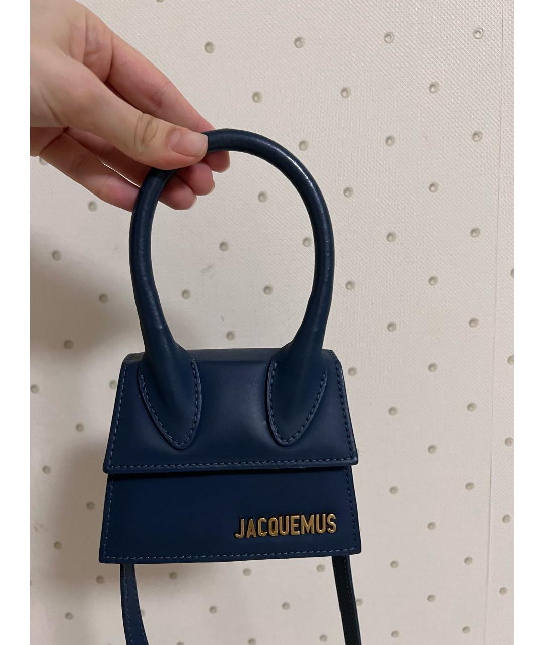 JACQUEMUS Темно-синяя сумка через плечо, фото 2