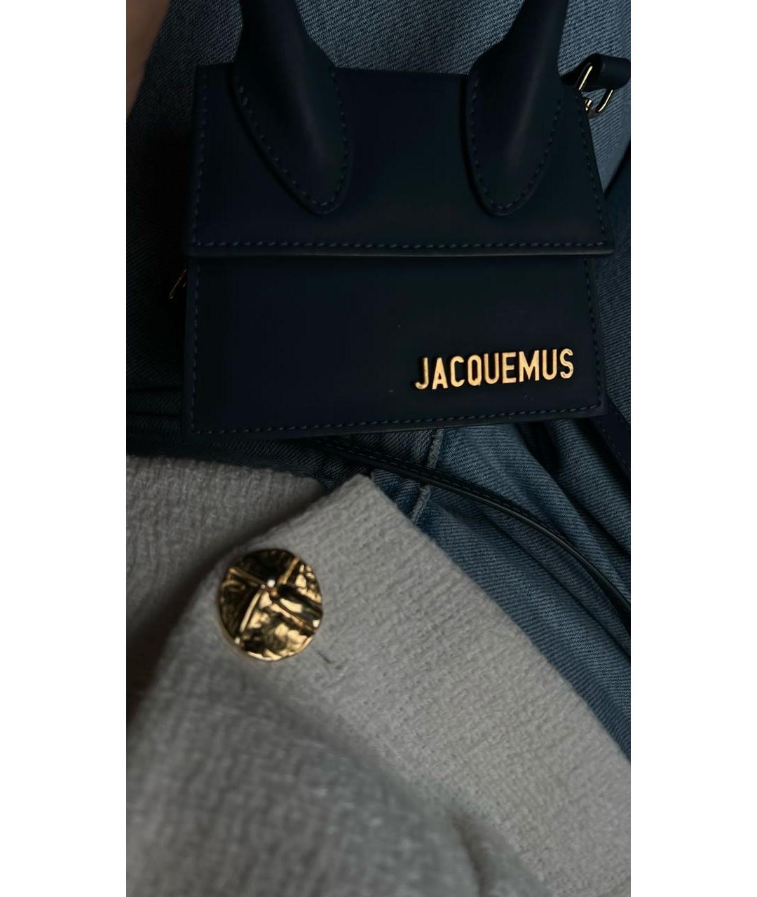 JACQUEMUS Темно-синяя сумка через плечо, фото 4