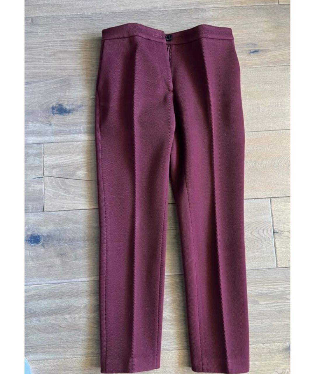ERIKA CAVALLINI Бордовые брюки узкие, фото 8