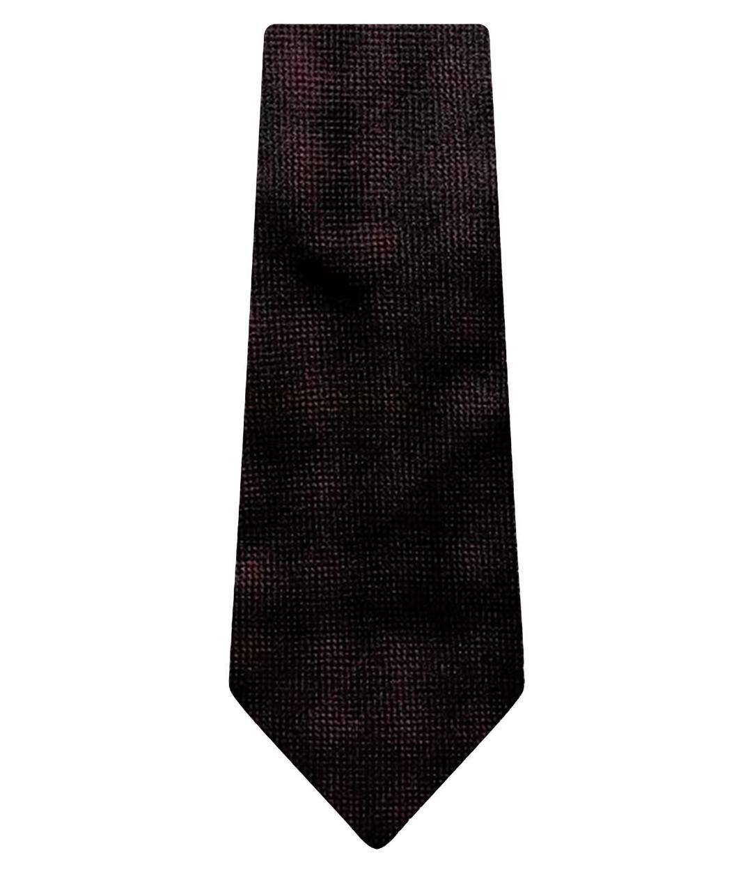 ARMANI COLLEZIONI Бордовый шелковый галстук, фото 1