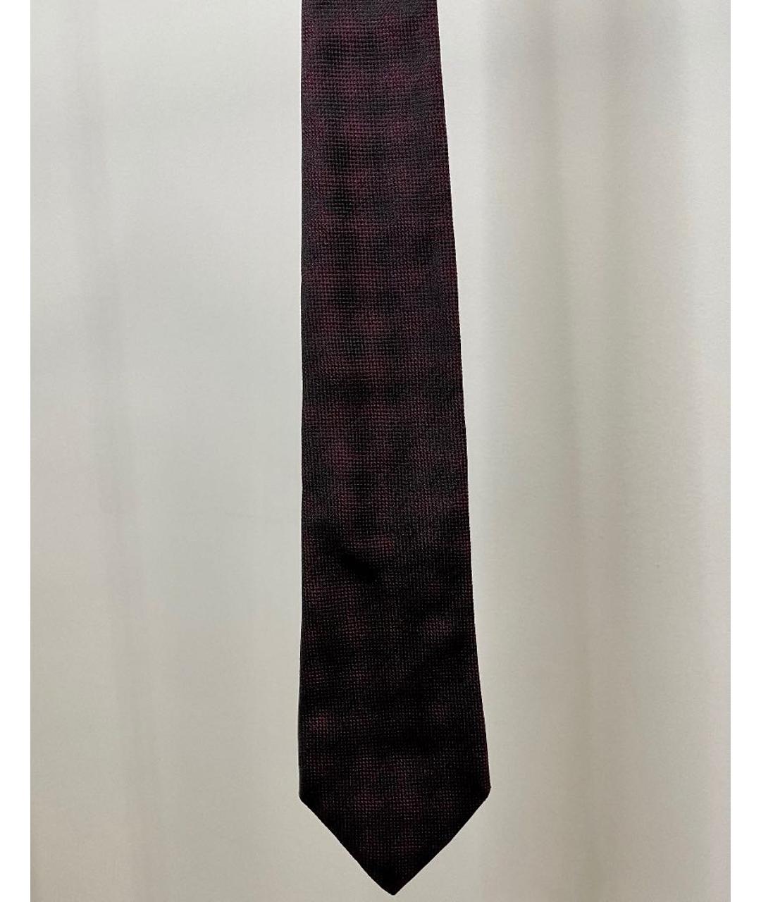 ARMANI COLLEZIONI Бордовый шелковый галстук, фото 2