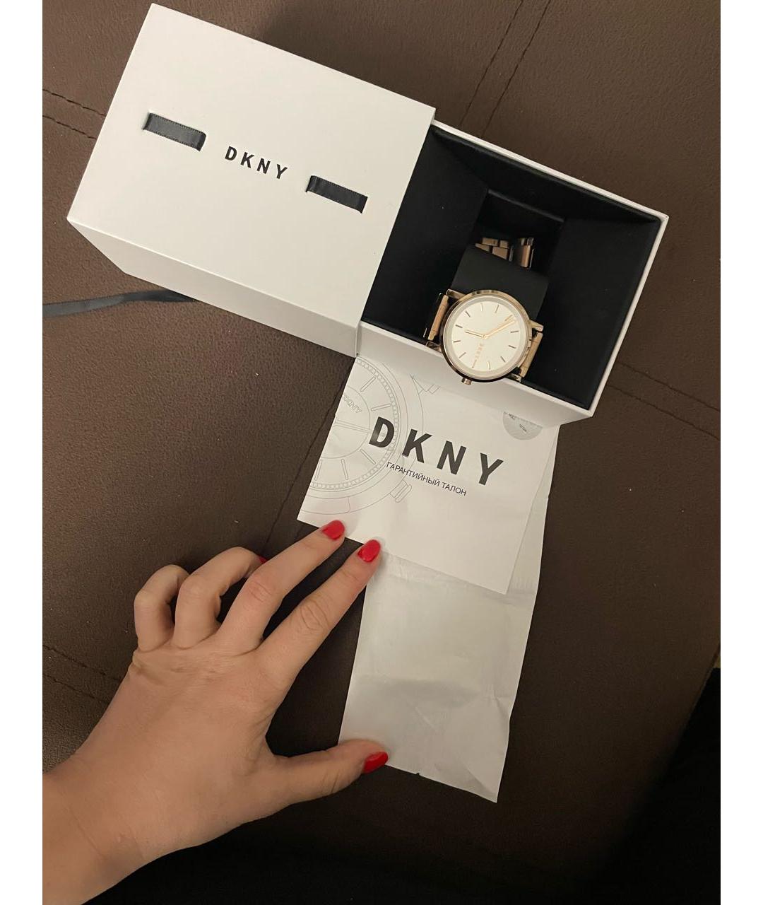 DKNY Золотые позолоченные часы, фото 4