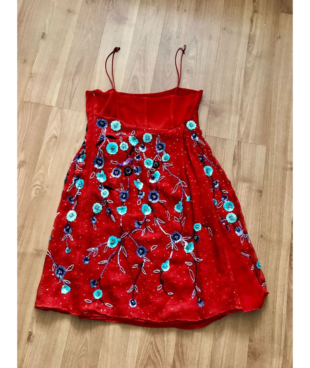 ARMANI COLLEZIONI Красное шелковое коктейльное платье, фото 6