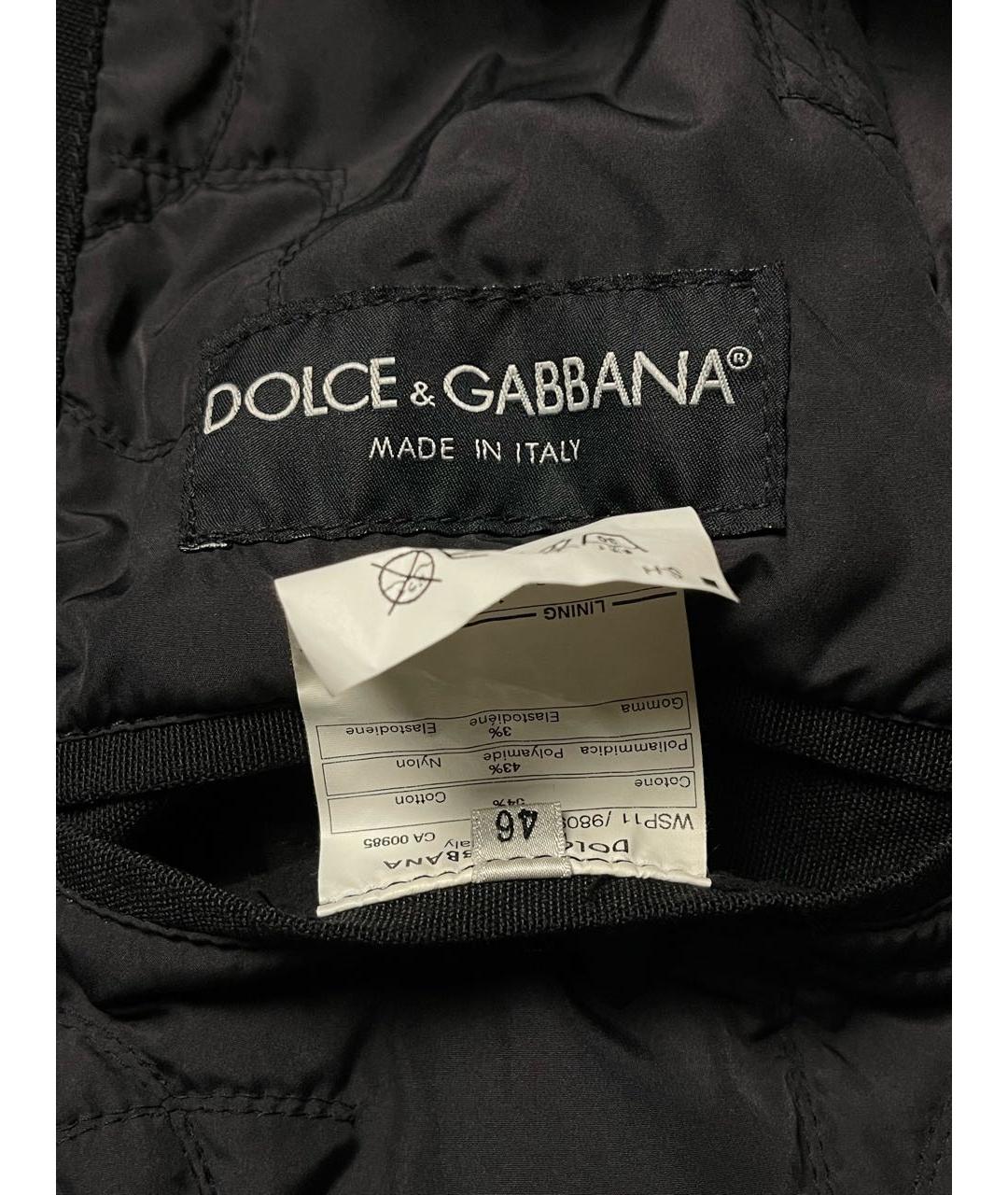DOLCE&GABBANA Черная хлопковая куртка, фото 3